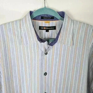 Men's Striped Engineered Fit XMI Signature Dress Shirt Size L